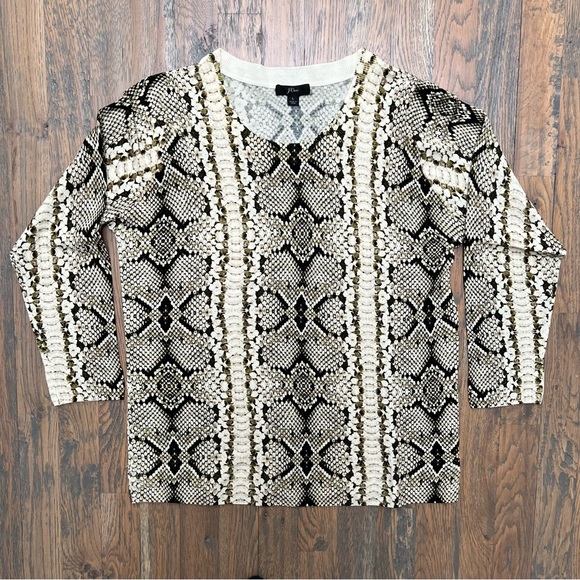 J. Crew Snake Print Tippi Sweater - Picture 1 of 10